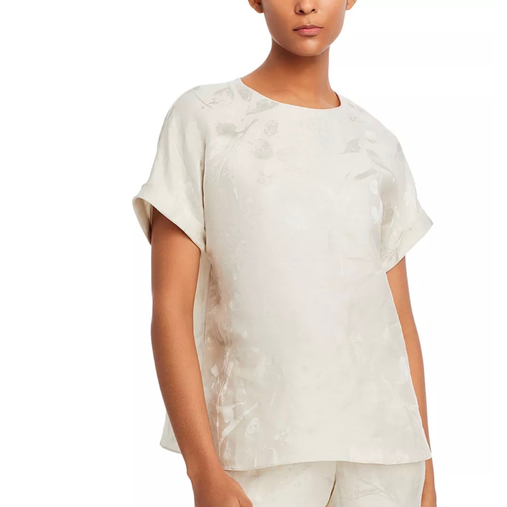 Lafayette 148 New York women’s short sleeve top size L NWT